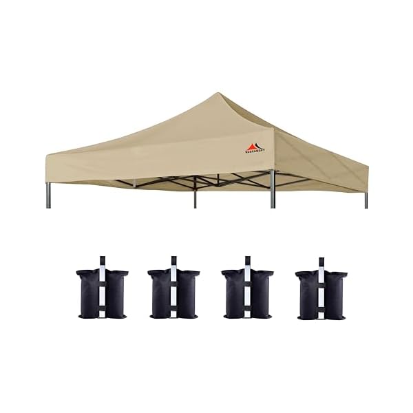 Scocanopy commercial 10×10 canopy replacement canopy topcanopy cover only khaki  urban country home decor