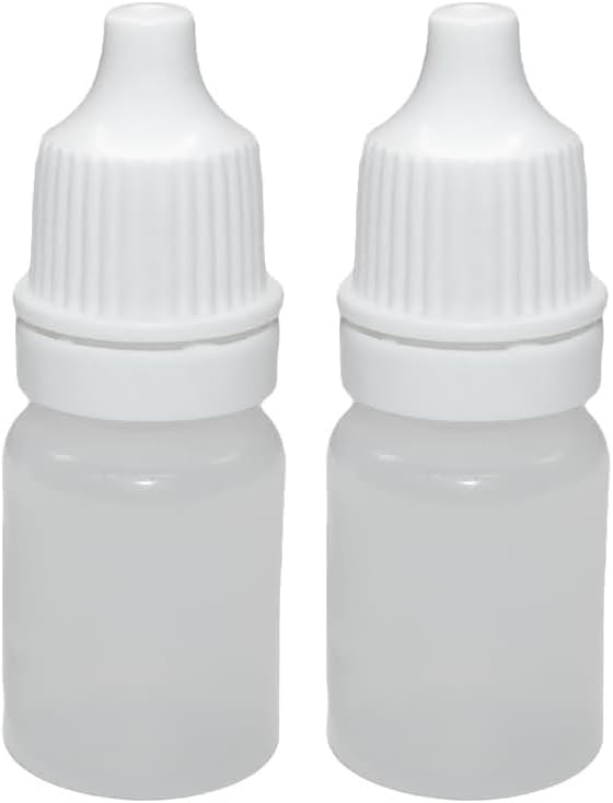 4 Pack Mini Eye Dropper Bottles, 3ml Empty Liquid Medicine Travel Containers, Small Plastic Applicator Bottles for Travel (4)