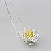 Produktbild GL S925 Sterling Silber Lotus Blume Anhänger mit Halskette für Frauen und Mädchen, kreative natürliche handgemachte einzigartige Schmuck Geschenk
