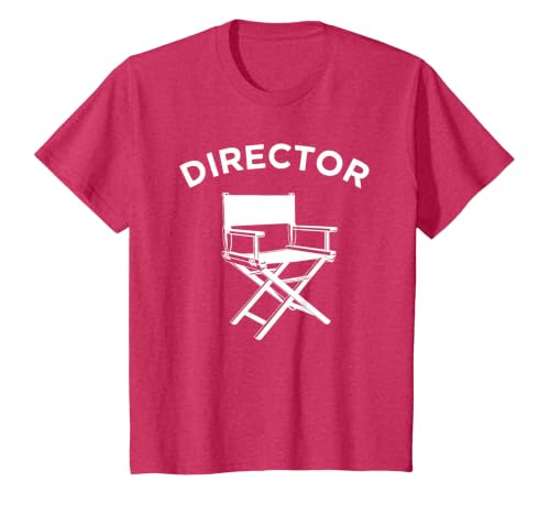 Movie Director Chair Filmmaker Film Directing T-Shirt, Youth, Red Heather, X-Small