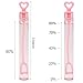 CCINEE 40pcs Birthday Party Bubble Wands for Kids, Mini Bubbles Pink Party Favors Serving Bulk Heart Bubble Wands Spring Outing Toys Gifts Exchange Kids School Rewards Bubble Sticks