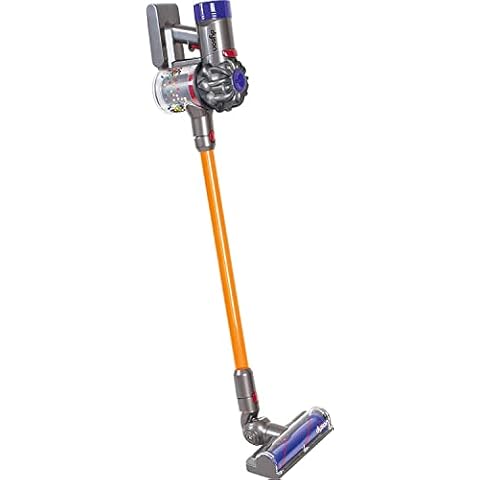 Casdon 68702 Dyson Cordless Vacuum Interactive Toy for Children Aged 3+. Includes Working Suction for Realistic Play, Purple and Orange Cover