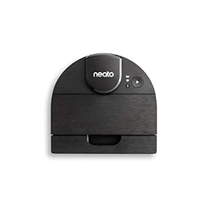 Robot aspirateur intelligent Neato Robotics D9 – Robot aspirateur Haut de Gamme, avec Filtre Haute Performance, Autonomie de 200 Minutes, Contrôle par Application et Nettoyage par Zone, Noir