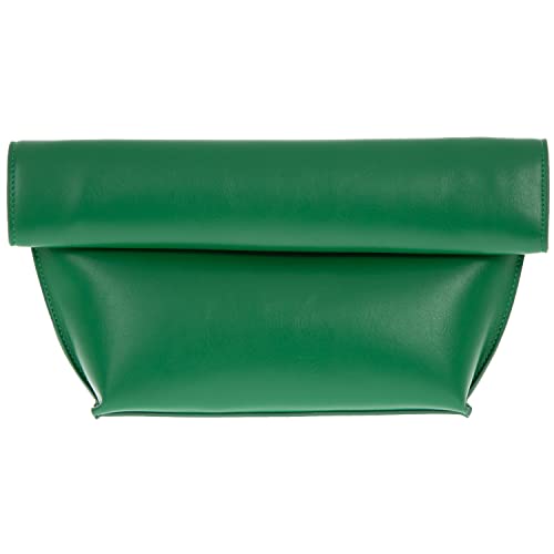 JNB Faux Leather Oversize Foldover Clutch Bag with Zipper Pocket,Gn41