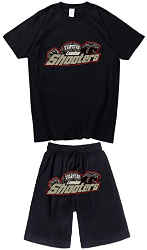NIUHE Hombre Chándales Tigre de Calicó Corta Verano Camiseta con Pantalón Corto con Logo Impreso Set Chándales Tigre de Calicó London Verano(M,1 negro 001)