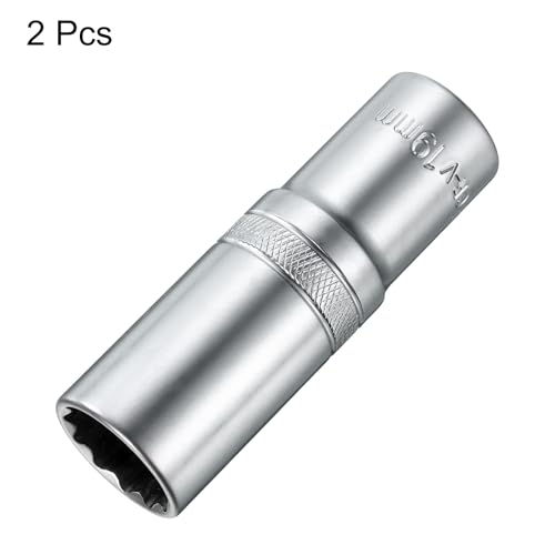 HARFINGTON 2pcs 1/2" Drive by 19mm 12-Point Deep Socket 78mm Length Metric Spline Socket by HARFINGTON - Image 3