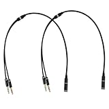 Répartiteur de câble audio – compatible avec diverses marques d'ordinateurs portables et de téléphones portables, câble d'extension pour casque