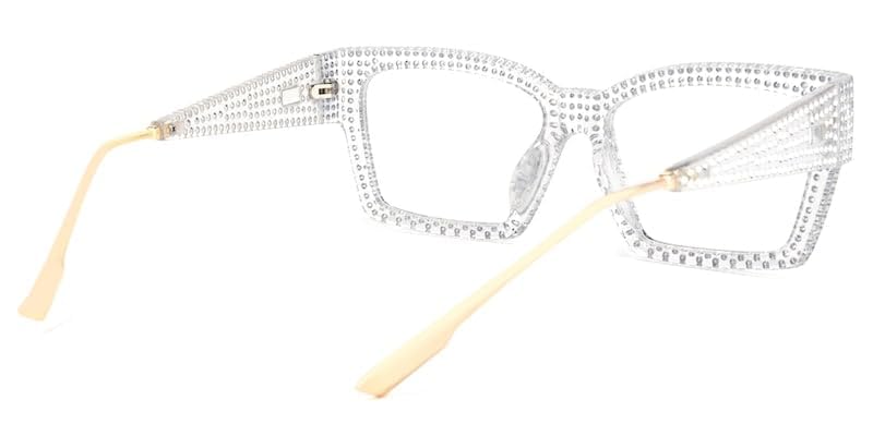 Image of VOOGLAM Glasses Waylon Rhinestone Frame Non-Prescription Eyeglasses