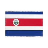 HJFCZH Hitzebeständige Platzsets, dickes und strapazierfähiges Polyester, Esstischmatten für Zuhause, Küche, Hotel, Bankett, leicht zu waschen, Costa-Rica-Flagge, 6 Stück