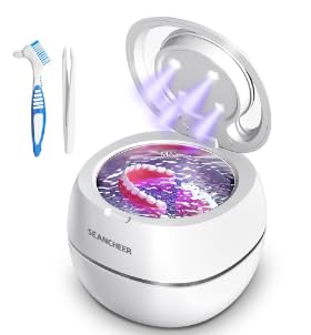 Limpiador ultrasónico de retenedores que elimina manchas y limpia joyas opacas con 24W y luz U-V