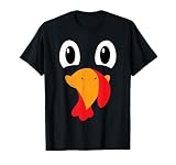 Turkey Face Kids Adult Funny Halloween Thanksgiving T-Shirt
