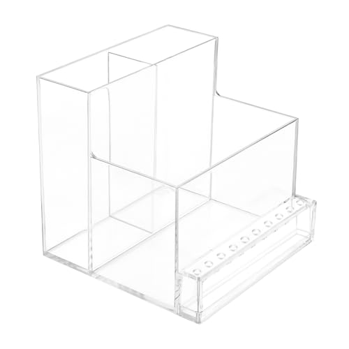 Boîte de rangement pour ongles FRCOLOR en plastique blanc compacte