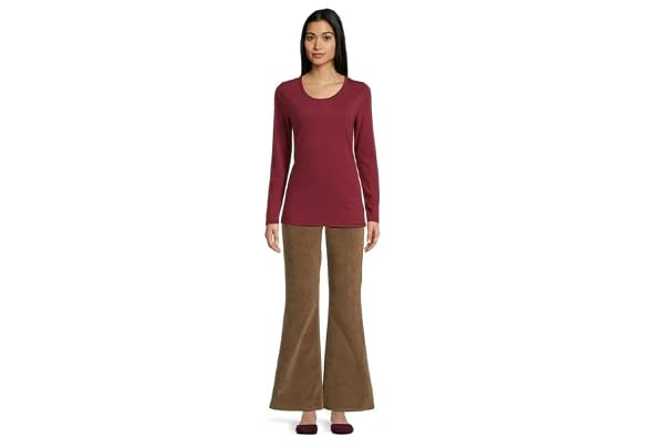 No Boundaries Junior's Long Sleeve Scoop Neck T-Shirt (US, Alpha, Medium, Regular, Regular, Rich Red) by No Boundaries - Used condition - Image 3