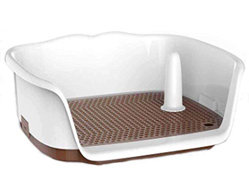 FLKENNEL Artículos para Mascotas para el Inodoro del Perro Orinal de Perro Orinal Orinal para Perros pequeño y Mediano Inodoro Desmontable Arrancador Loo WC Bandeja Grande Trompeta,L Cover