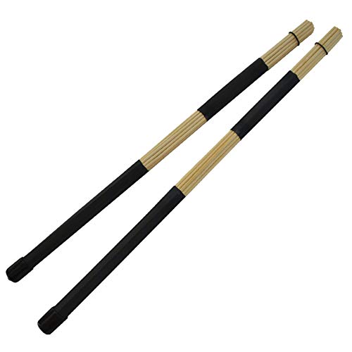 METREE Multi Rods Drumsticks Bamboo Drum Sticks Jazz Folk Music Drum Percussion Accessories,Black