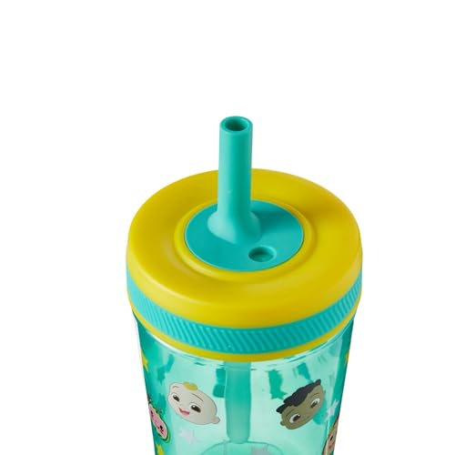 HOX Kelso Children's Water Bottle with Soft Sipper Straw, 443ml, BPA-Free, Leak-Proof, Durable & Portable for Kids, Cocomelon - Image 4