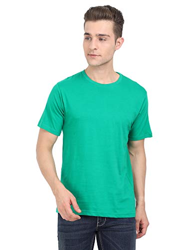 Image of FLEXIMAA Men's Cotton Round Neck Plain Half Sleeve T-Shirt