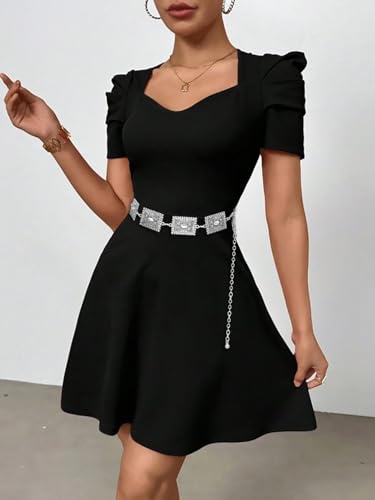 LIMHOO Women's Western Waist Belt Metal Chain Cowgirl Belt for Country Concert Outfits3