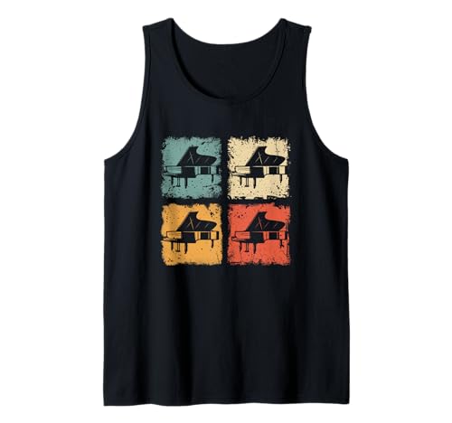 Vintage Grand Piano Graphic for Men, Women, Kids Pianist Tank Top