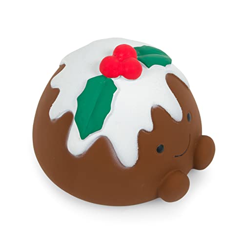 Petface Chrissie Christmas Pudding Latex Hundespielzeug mit eingebautem Quietscher (1 Stück)