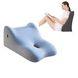 Memory Foam Body Support Pillow Multi-Function Orthopedic Cushion for Office Lumbar Suppor, Bed, Hip Support, Wedge Pillow, Ergonomic Comfort for Sitting, Sleeping (Blue)
