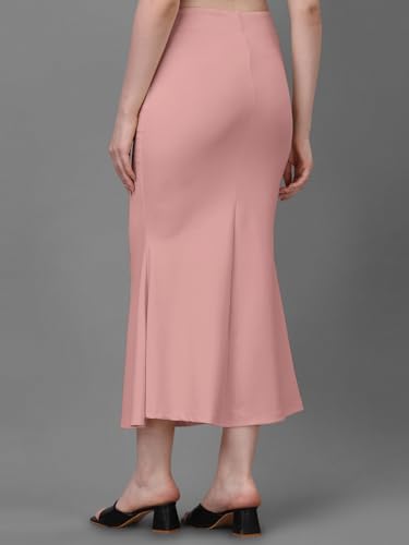 Image of Women's Saree Shapewear Petticoat, Cotton Blend Stretchable Mermaid Skirt, High Waist Tummy Control, Smooth Curve Fit with Adjustable Drawstring