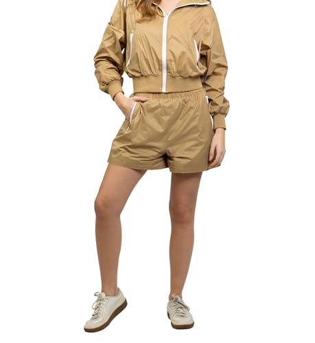Coupe-vent sport femme léger veste courte activewear respirante pour course et entraînement