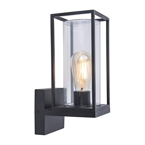 Flair Modern Outdoor Wall Light in Matt Black Cover