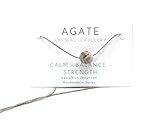 Albion Design - Crystal Minimalist Necklace - Crystal Beaded Necklace - Adjustable - Choker Crystal Beaded Necklace - Natural Crystal (Amethyst)