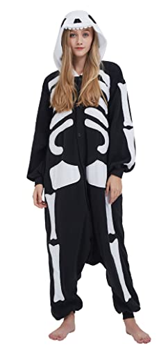 Pyjamas onesie squelette adulte unisexe : restez au chaud pendant votre fête