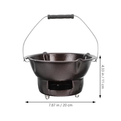 Poêle à charbon portable pour un café chaud en camping et pique-nique