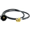 Rixordd 5 Feet Type1/QCC1 Propane Adapter Hose - 1lb to 20lb Converter for Portable Appliances, Ideal for Buddy Heaters, Weber Q Grills, Coleman Camp Stoves, and Connecting to Large Propane Tanks