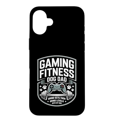 Gaming Fitness Dad Grind Set Then Level With My Dog �X�}�z�P�[�X iPhone 16 Plus �p