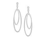 Qualität Schmuck Sterling Silber Designer Dual Eclipse Drop Ohrringe
