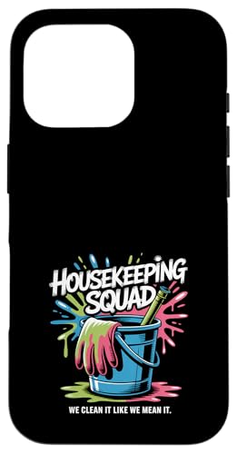 おかしなハウスキーピング隊 We Clean It Housekeeper スマホケース iPhone 16 Pro 用