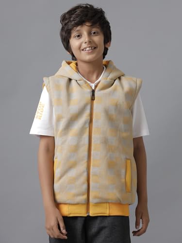 Image of Under Fourteen Only Boys Winter Jacket, Full Sleeve,Sleeveless Quilted Puffer Jacket with Front Closure, Casual Warm Jacket for Kids, Lightweight Winterwear for School, Outdoor Play and Travel
