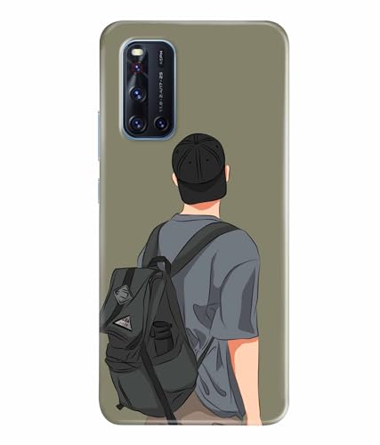 Image of School Boy College Boy Printed Hard Back Case Cover & Compatible for Vivo V19 (Multicolor) - D1813
