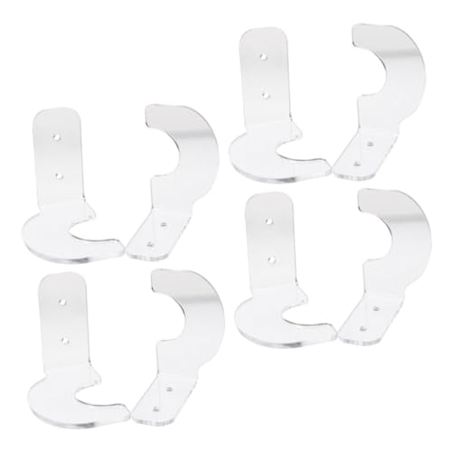 WOONEKY Baseball Bats Display Rack 4-piece Wall-mounted Holder Acrylic Bat Stand