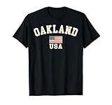 Photo Gallery vintage oakland usa bandiera americana california souvenir retrò maglietta Photo Gallery vintage oakland usa bandiera americana california souvenir retrò maglietta