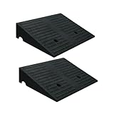 Curb Ramps for Driveway Threshold Wheelchair Doorway Sidewalks Shed, 2 Pack 4 inch Rise, Ramps for Wheelchairs for Home Steps Stairs, Motorcycles, Lawn Mowers, Heavy Duty, 7000lbs Powersport Loading