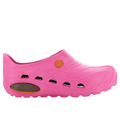 SAFETY JOGGER Los Zuecos Sanitarios Señoras y señores   OXYVA   Zuecos de Cuidado, Zapatos Profesionales Tipo Zueco EU 37/38, Rosado