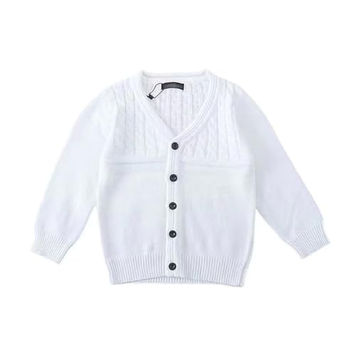 Cable Knit Cardigan for Girls Ribbed Sleeve Single Breasted Front Button V-Neck Long Jacket Solid Casual Fall Sweater