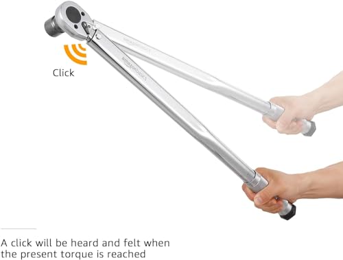 Amazon Basics 1/2-Inch Drive Click Heavy-Duty Torque Wrench with Audible Click, High Accuracy, 25-250 ft-lb, 33.9-338.9 Nm view 3