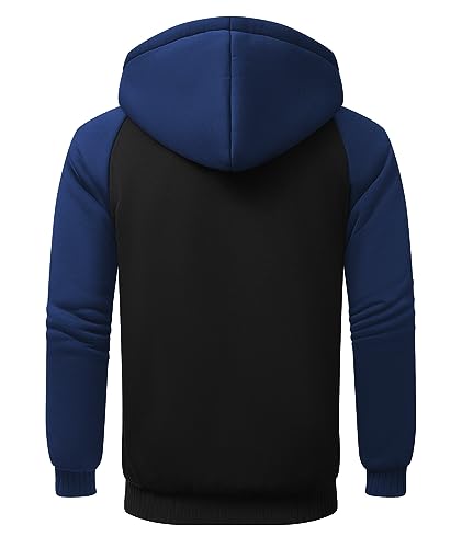 Image of GEEK LIGHTING Men's Fleece-Lined Zip Up Hoodie, Thick Hooded Jacket Winter Warm Athletic Sweatshirt