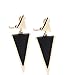 CNCbetter Women Fashion Jewelry Black Triangle Colorful Charms U Shaped Back On Clip Earring