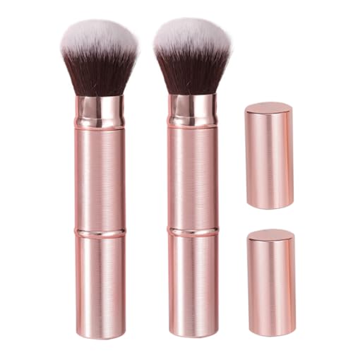 Pinceaux de maquillage double-face rétractables Ipetboom pour fond de teint et blush x2