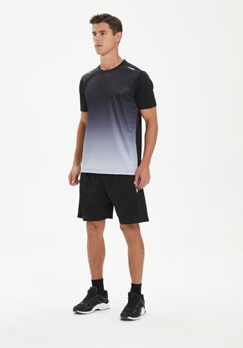 Beuwltpa Trainingsanzug Herren 2 Teiler Sommer Jogginganzug Schnelltrocknend Funktionsshirt Atmungsaktiv Sportanzug Farbver Sport Tshirt&Kurze Hosen Set Bequeme Männer Tracksuit für Lauf Gym