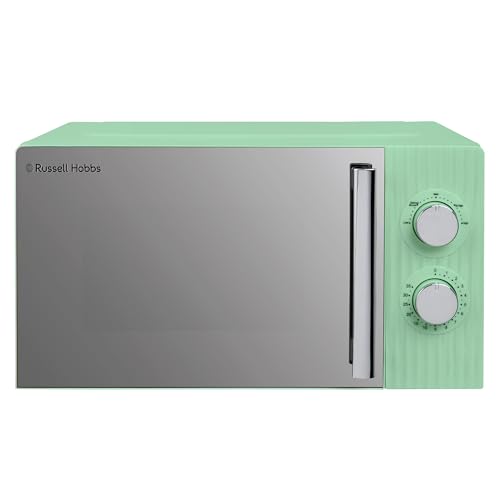 Russell Hobbs Eden 17L 700W Manual Microwave in Pistachio Green with 5 Power Levels Defrost & Reheat Function 35 Minute Timer Dial Controls 1M Power Cord and Pull Handle Door RHMM725PG