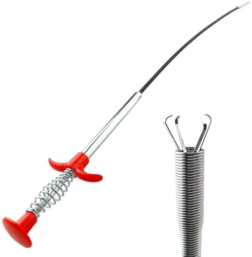 Image of Drain Cleaner Stainless Steel Wire for Kitchen Sink, Bathroom & Floor Drains | Unblocked Kitchen Bath Basin Hairs Remover | Flexible Stainless Steel Pipe Cleaning Tool | (160 Cm)