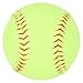 12-Inch Softball for Training, Official Size Unmarked Practice Ball with Optic Yellow Cover, No Logo, PVC Material, Cork Core, Red Stitching, for Customization